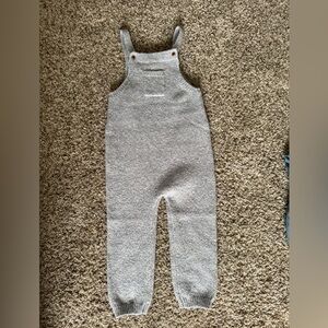 NWOT Janie and Jack Heather Gray knitted Kids Overalls